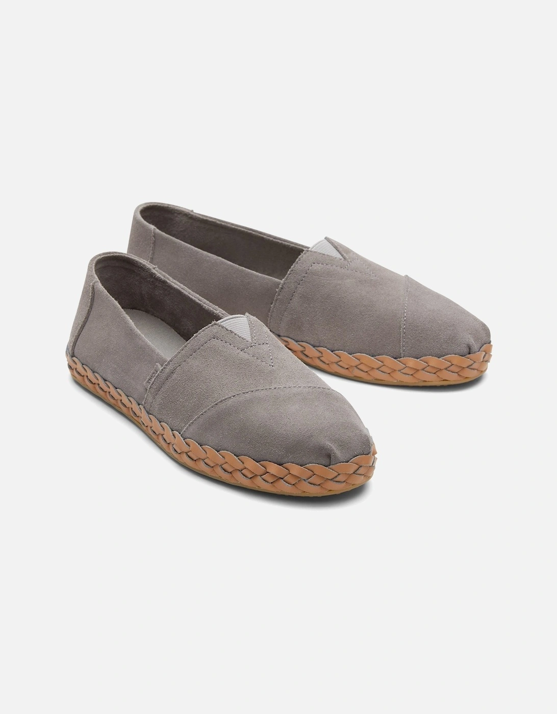 Alpargata Leather Wrap Leather Women's Grey Espadrilles, 5 of 4