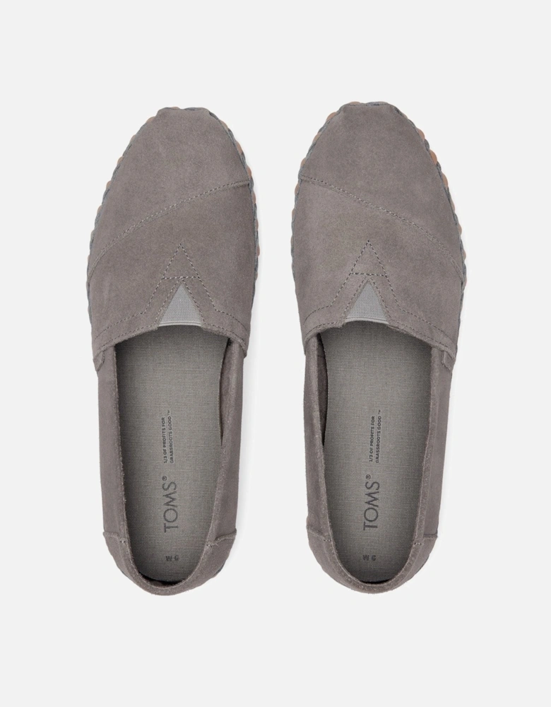 Alpargata Leather Wrap Leather Women's Grey Espadrilles