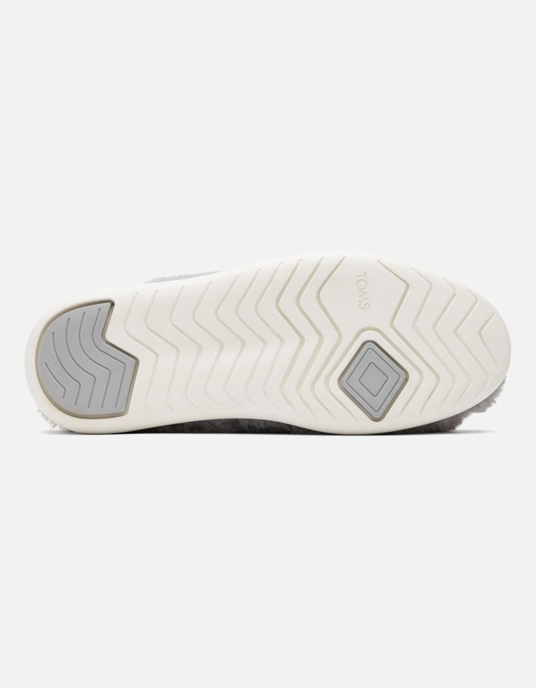 Alpargata Mallo Polyester Faux Fux Women's Mid Grey Faux Fur Mules