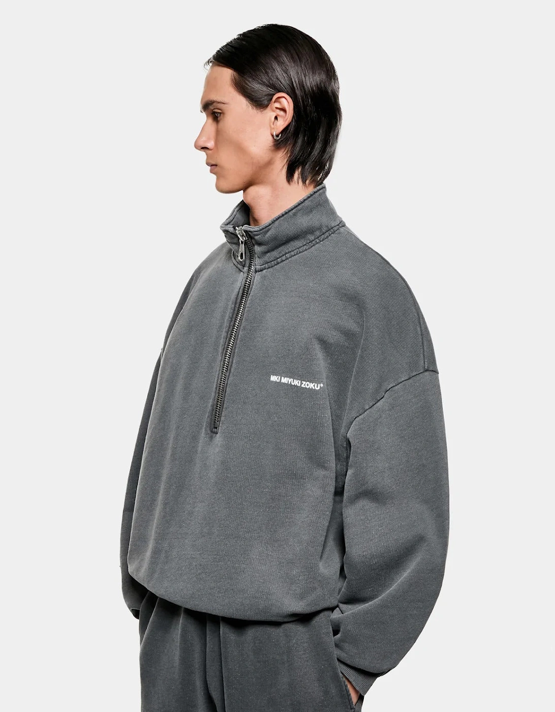 Oversized Uniform Quarter Zip Sweatshirt, 4 of 3