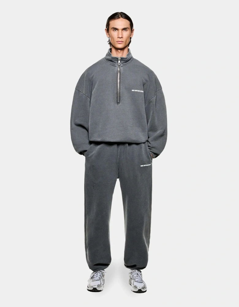 Oversized Uniform Quarter Zip Sweatshirt