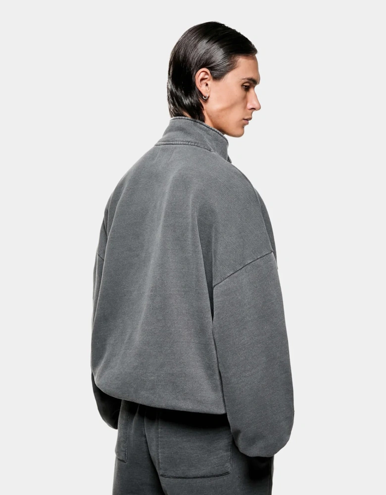 Oversized Uniform Quarter Zip Sweatshirt