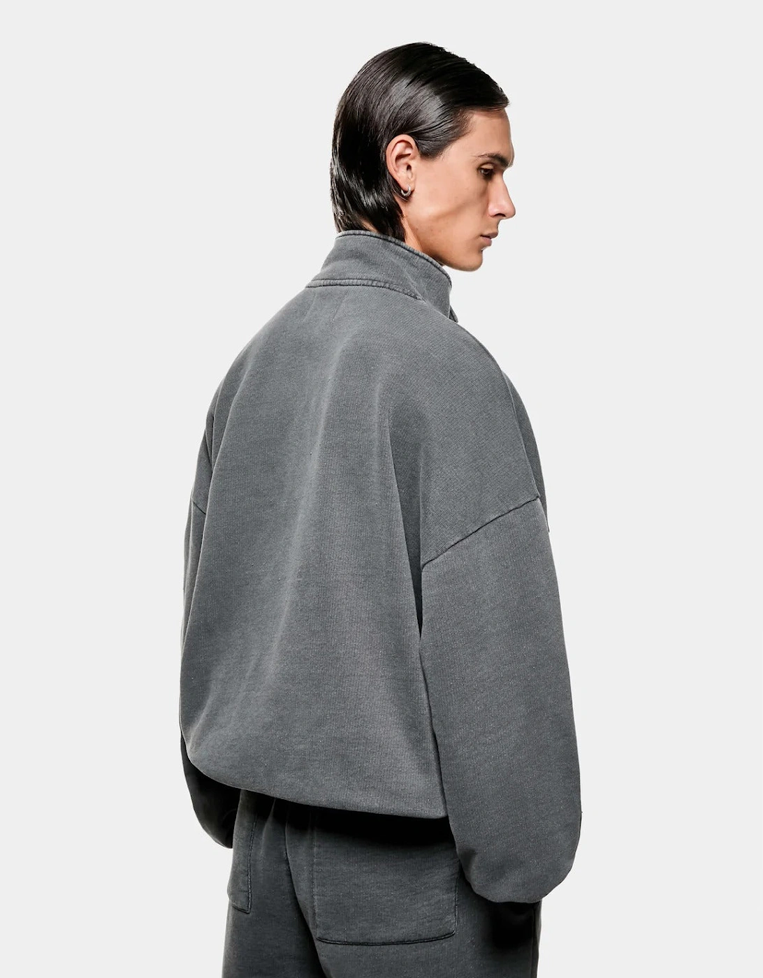 Oversized Uniform Quarter Zip Sweatshirt