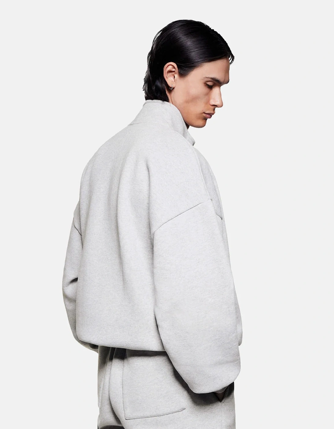 Oversized Uniform Quarter Zip Sweatshirt