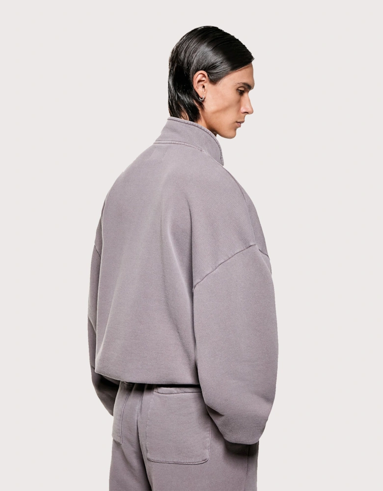 Oversized Uniform Quarter Zip Sweatshirt