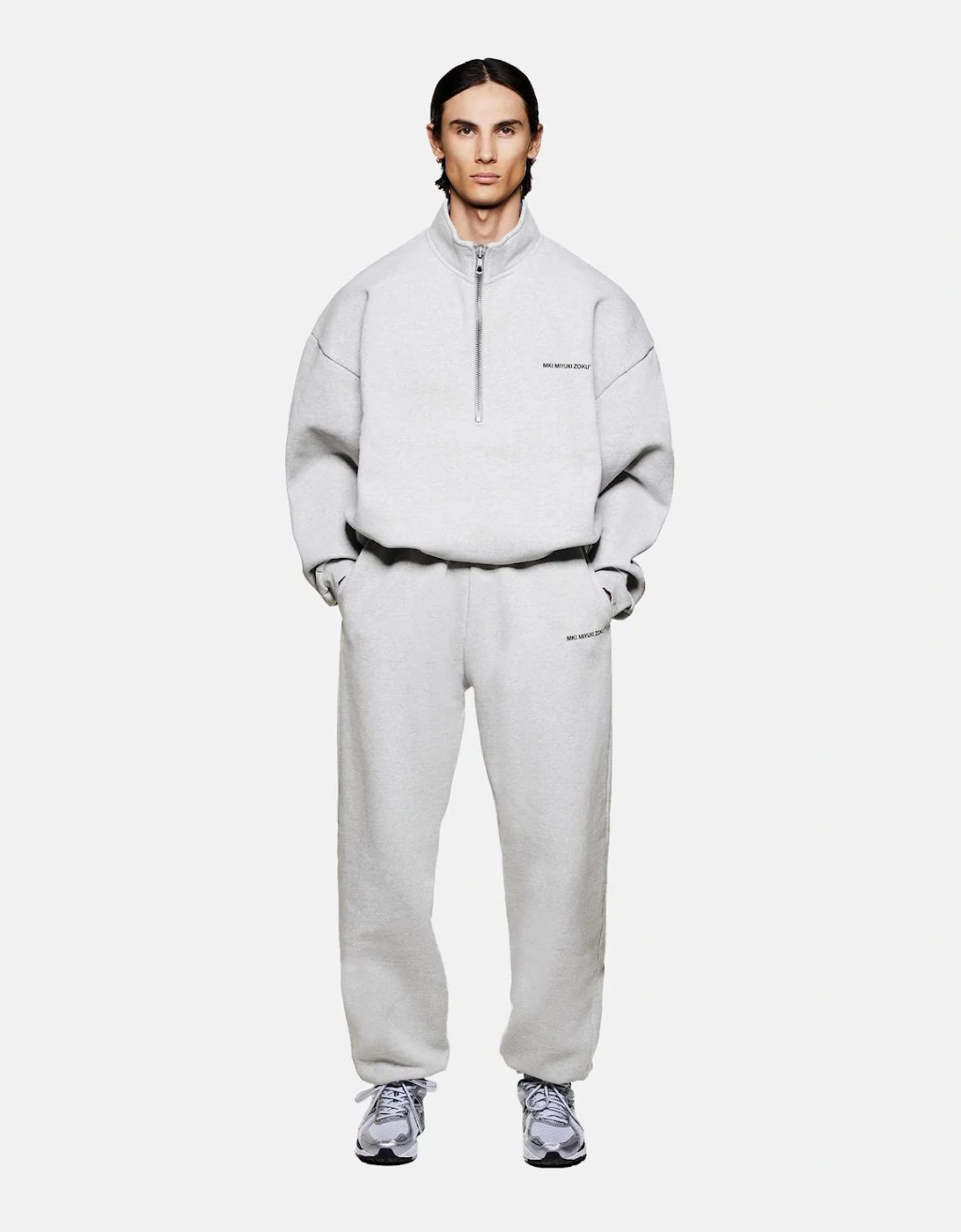 Oversized Uniform Quarter Zip Sweatshirt