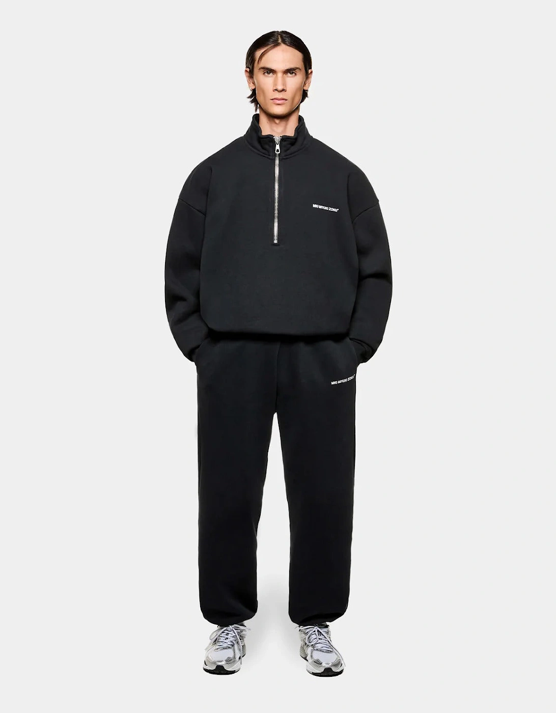 Oversized Uniform Quarter Zip Sweatshirt