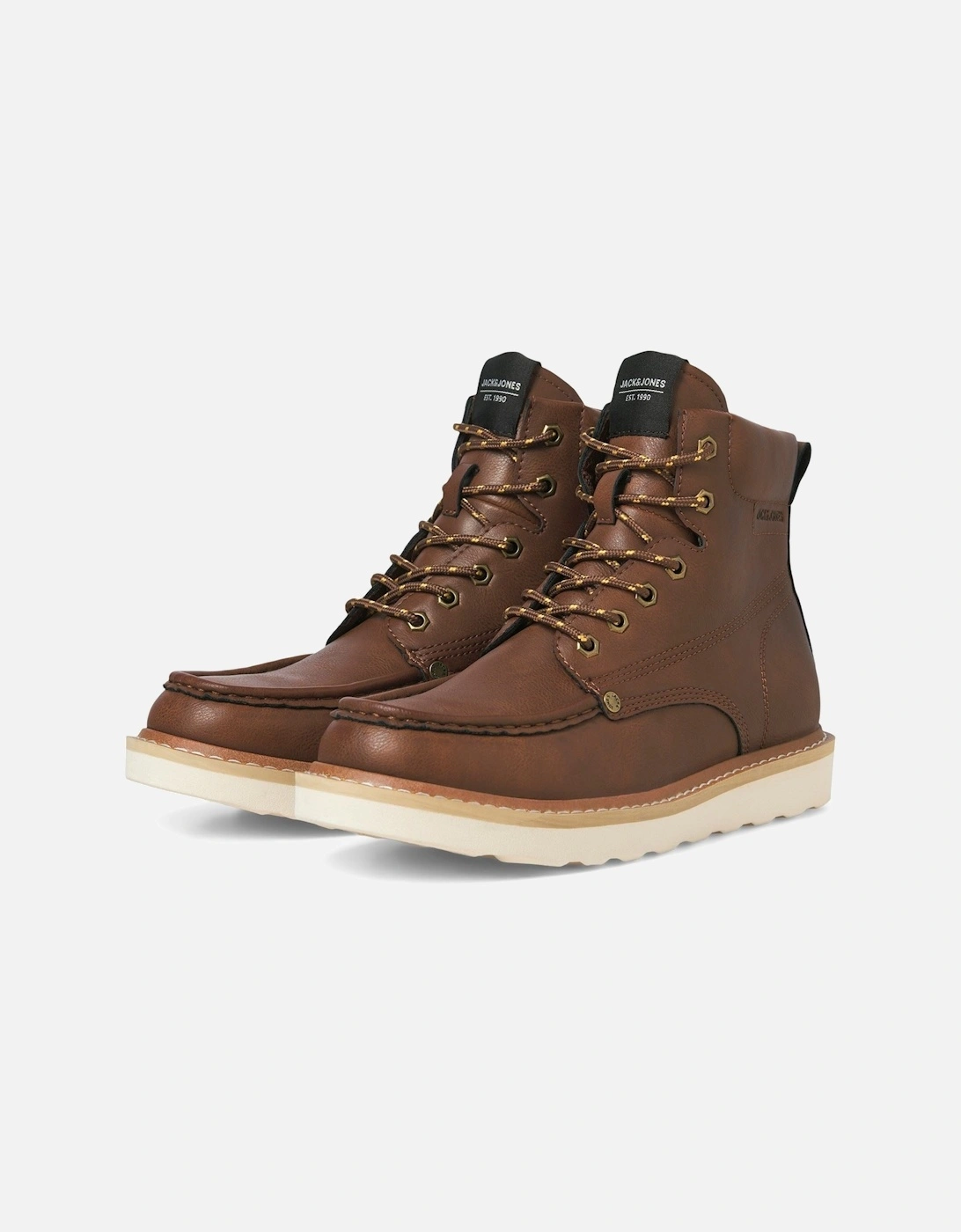 Archway Moc Polyurethane Men's Cognac Ankle Boots, 7 of 6