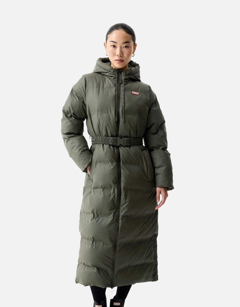 Hutchison Sonic Long Puffer Jacket Women's Green Puffer Jackets