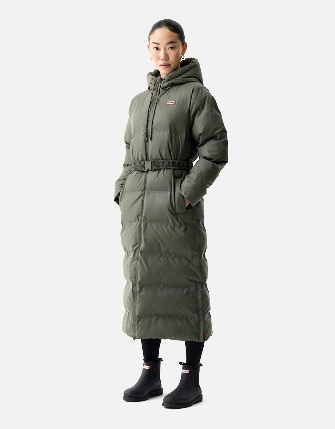 Hutchison Sonic Long Puffer Jacket Women's Green Puffer Jackets