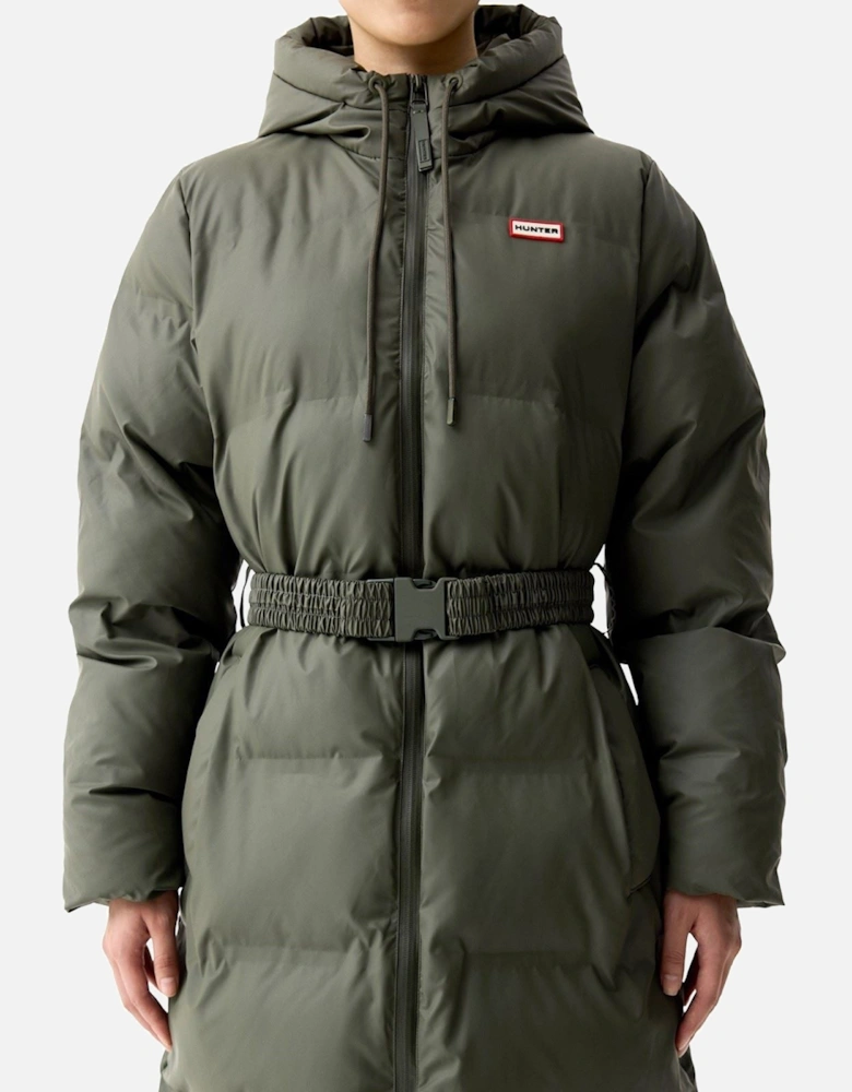 Hutchison Sonic Long Puffer Jacket Women's Green Puffer Jackets