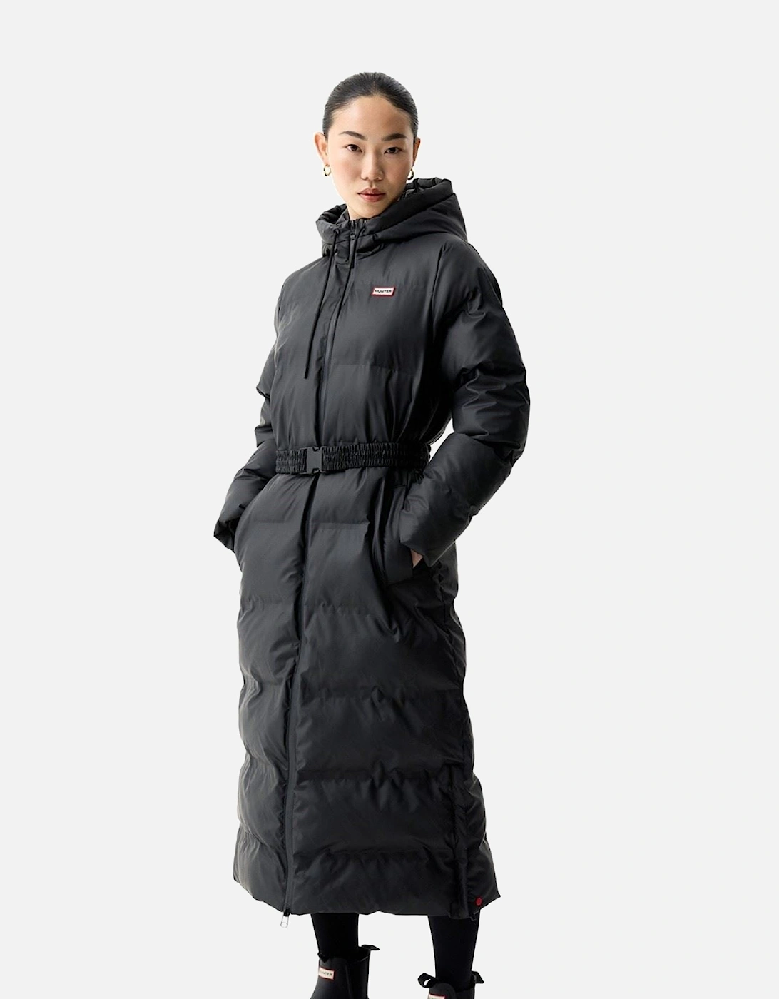 Hutchison Sonic Long Puffer Jacket Women's Black Puffer Jackets, 6 of 5