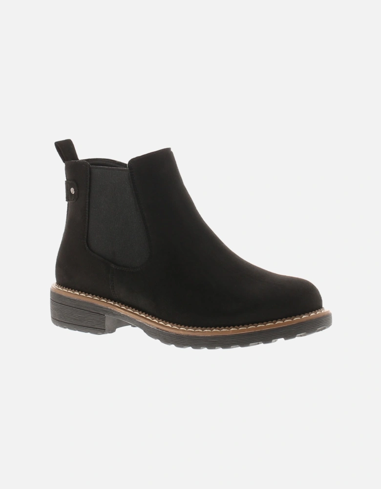 Womens Ankle Boots Concise Zip Fastening Chelsea Black UK Size