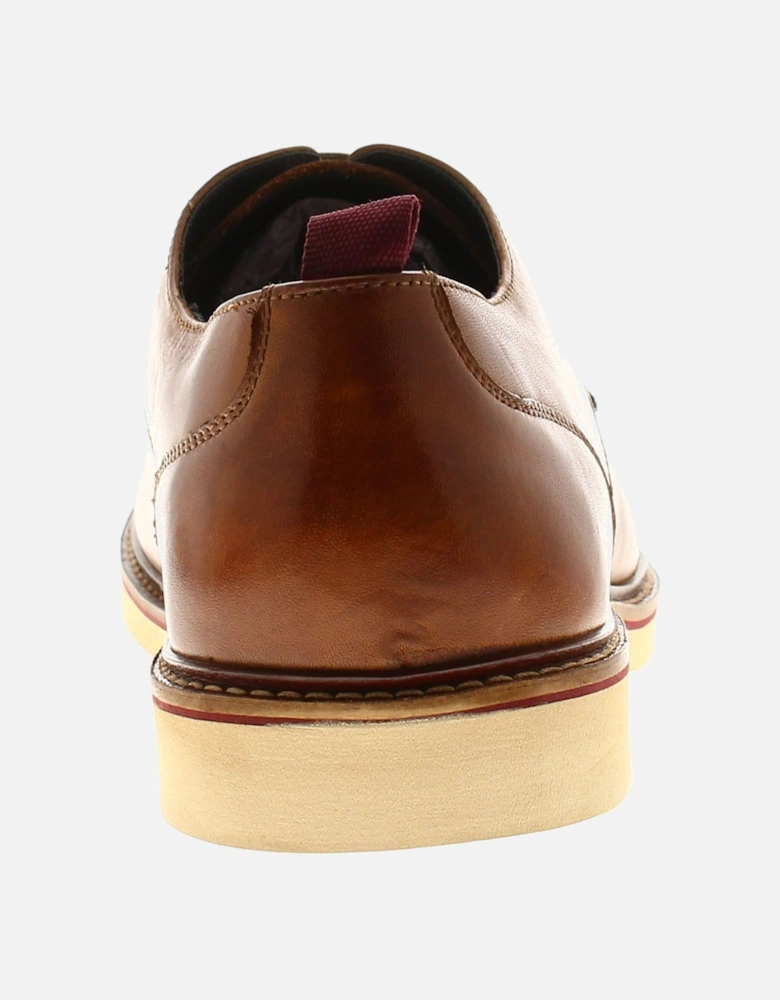Mens Shoes Smart Hunky Derby Leather brown UK Size