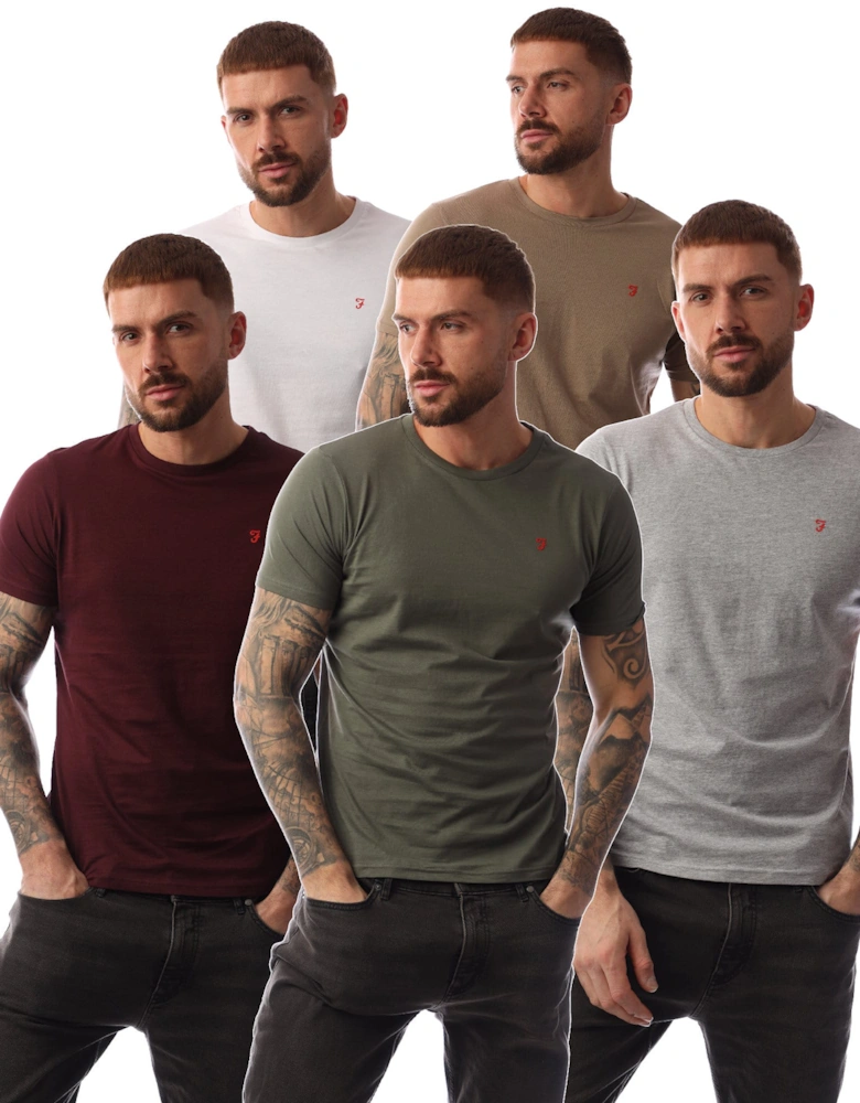 Mens Wardlow 5 Pack Lounge T-Shirts