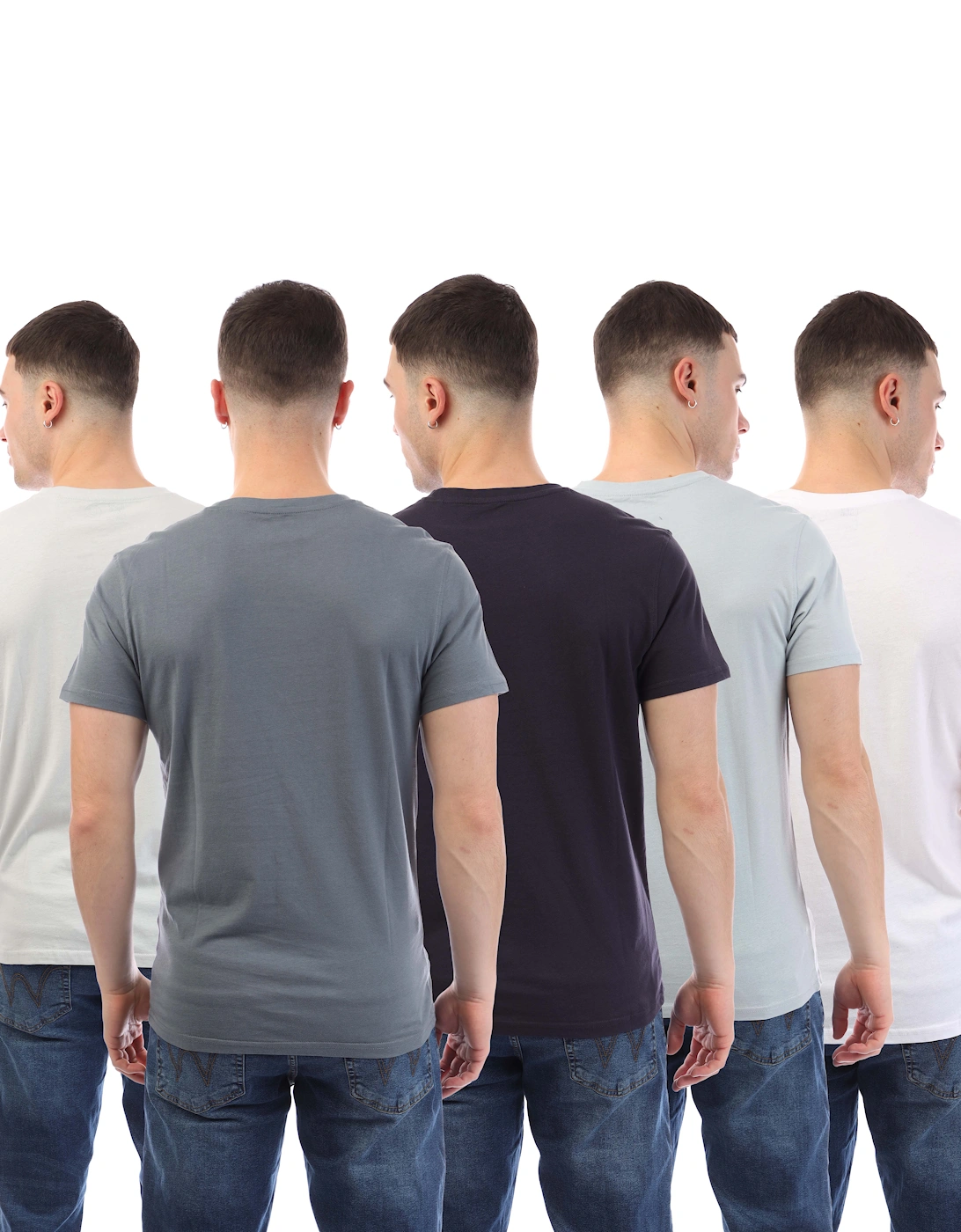 Demtare Print Sleeve 5 Pack T-Shirts