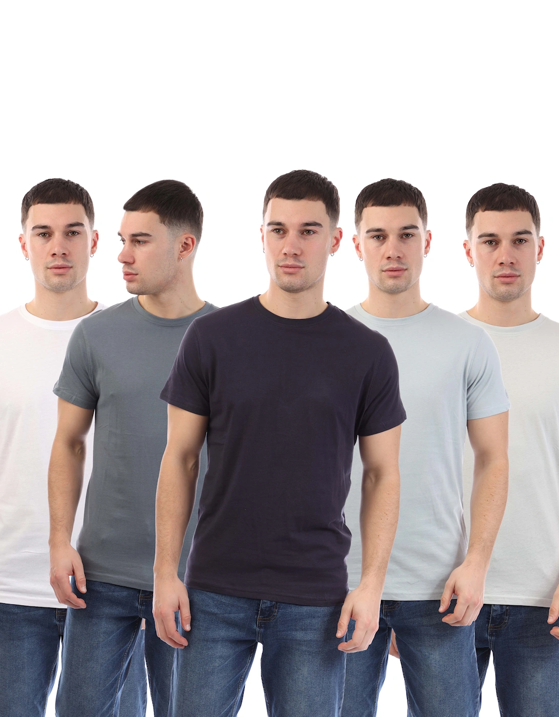 Demtare Print Sleeve 5 Pack T-Shirts, 6 of 5