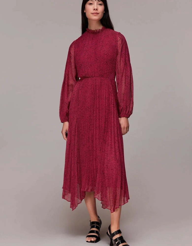 Abstract Snake Plisse Dress