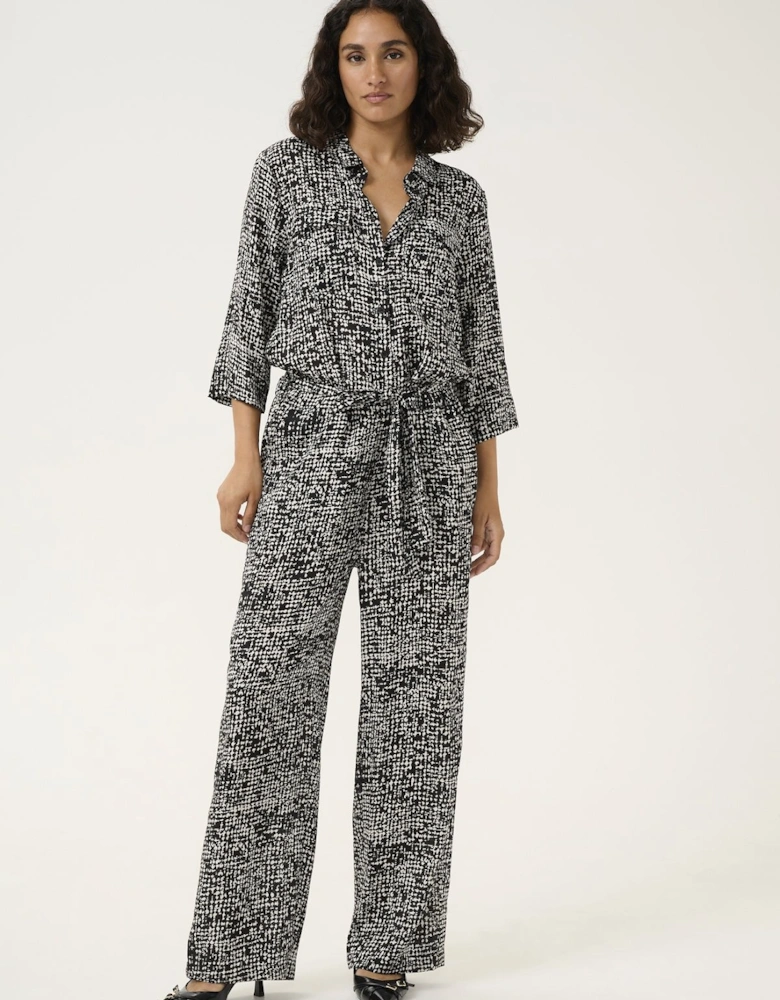 KApollie 3/4 Sleeve Button Jumpsuit