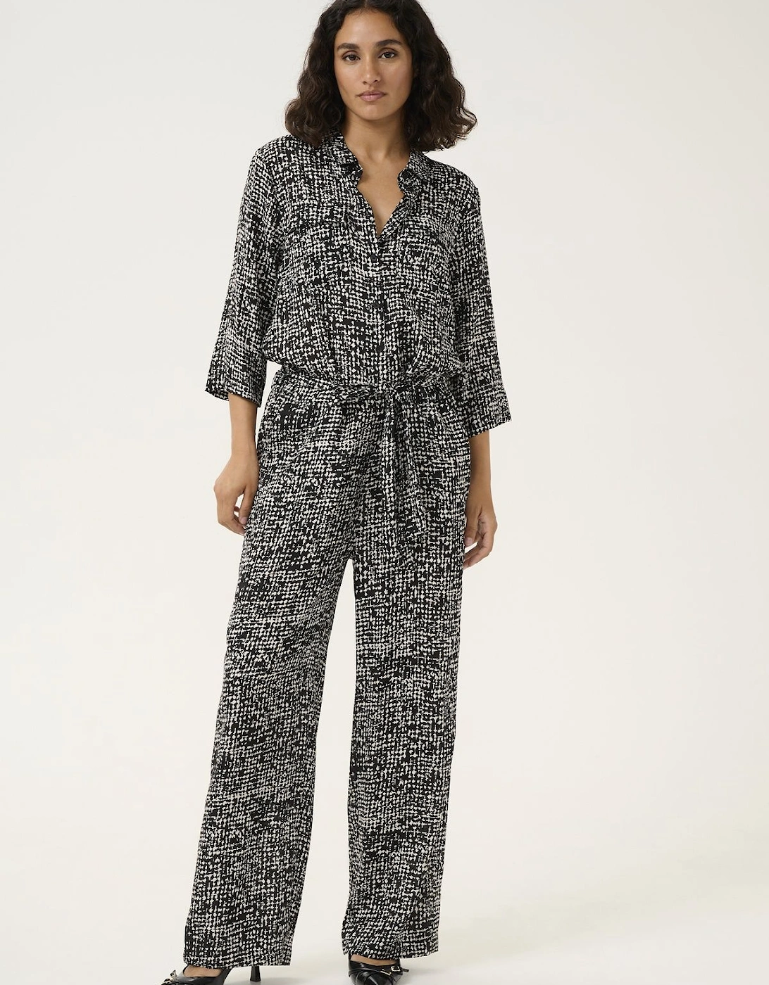 KApollie 3/4 Sleeve Button Jumpsuit, 2 of 1