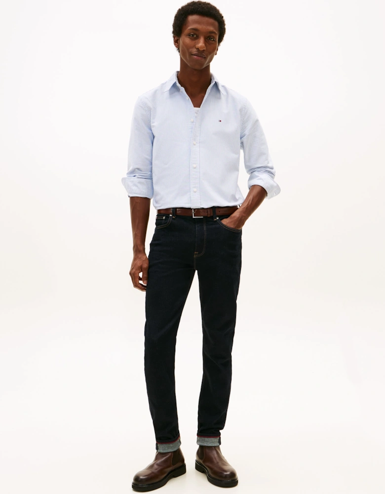 Heritage Oxford Stripe Mens Shirt - Shirt Blue/White