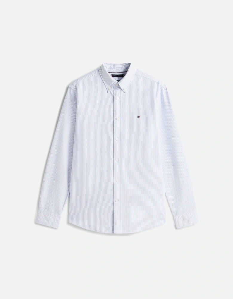 Heritage Oxford Stripe Mens Shirt - Shirt Blue/White