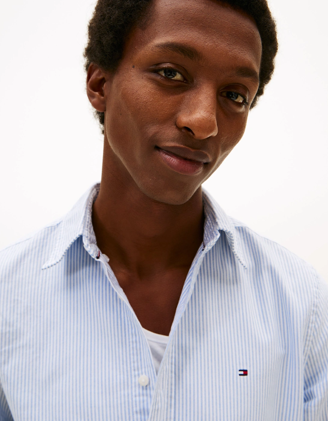 Heritage Oxford Stripe Mens Shirt - Shirt Blue/White