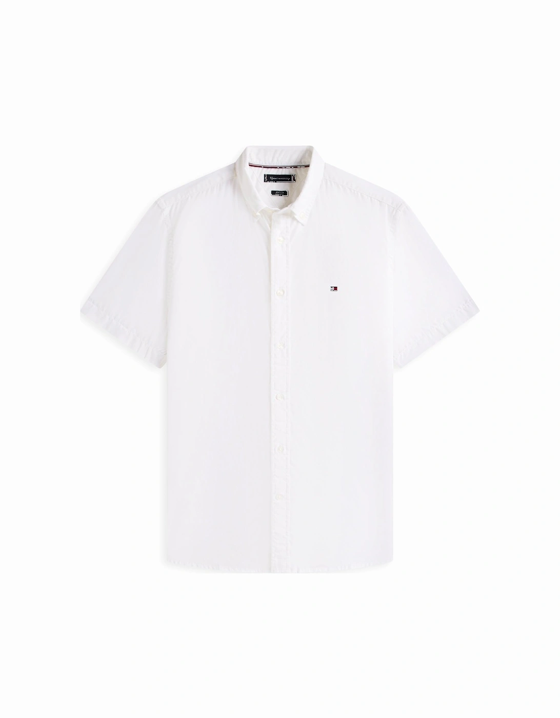 Core Flex Poplin Solid Mens Short Sleeve Shirt - Optic White