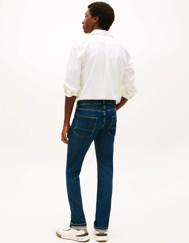 Core Denton Faded Mens Straight Leg Jeans - Tinted Blue