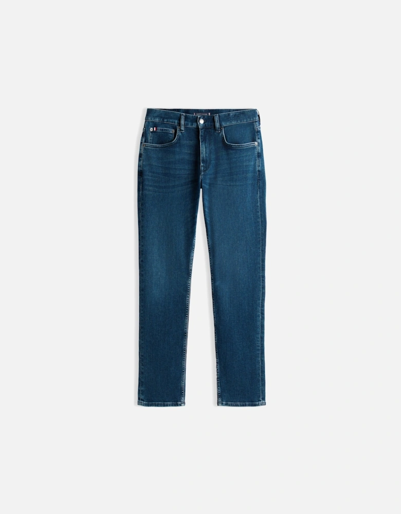 Core Denton Faded Mens Straight Leg Jeans - Tinted Blue
