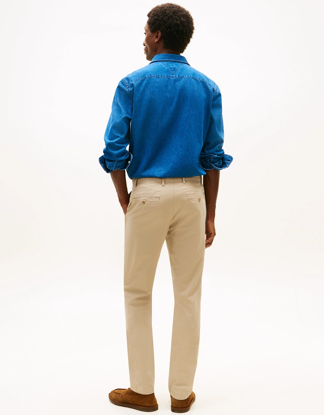 Core Denton Essential Mens Straight Twill Chinos - Batique Khaki