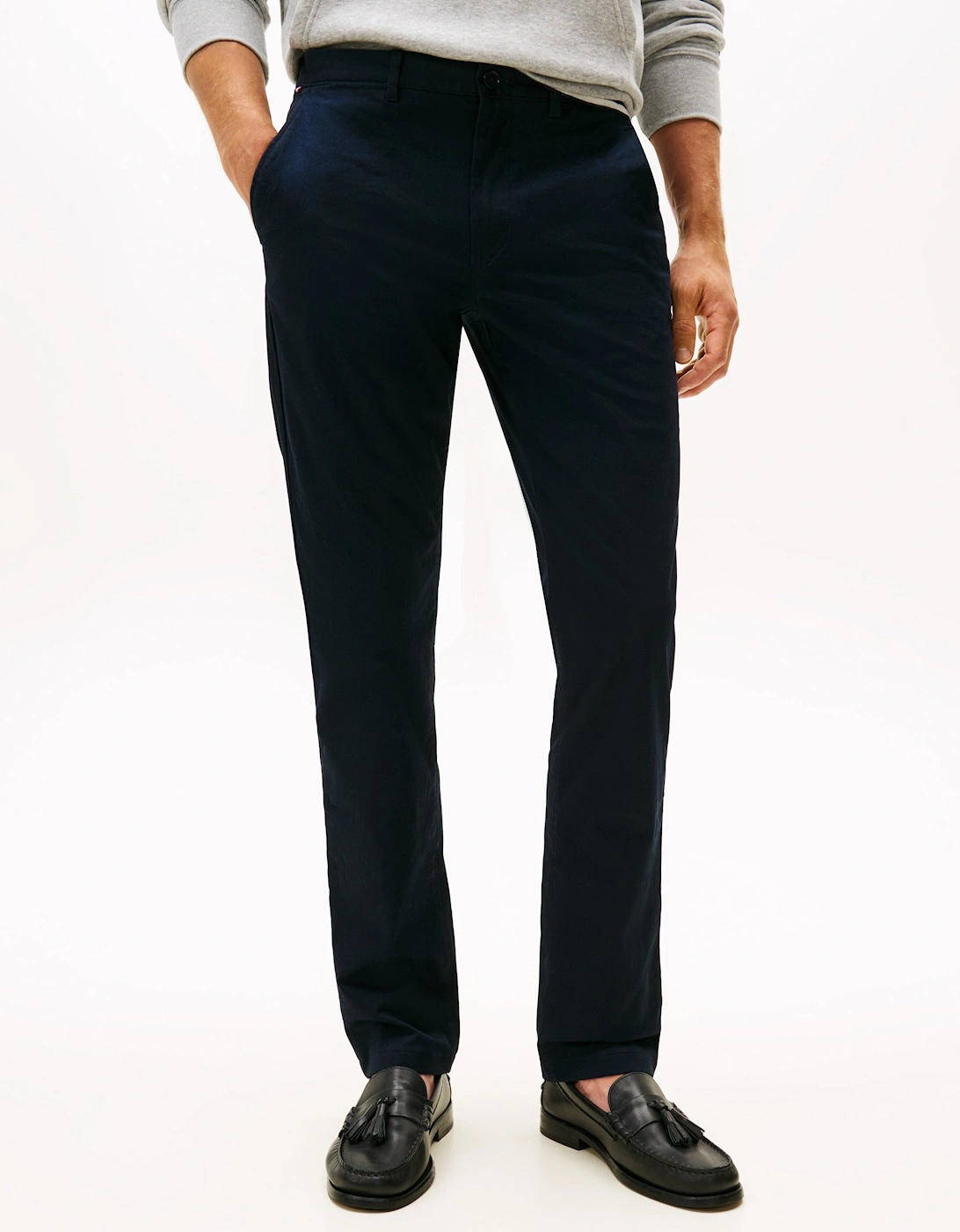 Tommy Hilfiger Men's Blue/Black Core Denton Essential Straight Twill Chinos - Desert Sky - Size W34 L32