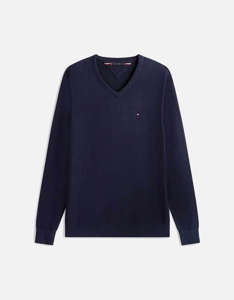 Essential Cotton Mens Quarter-Zip Jumper - Desert Sky