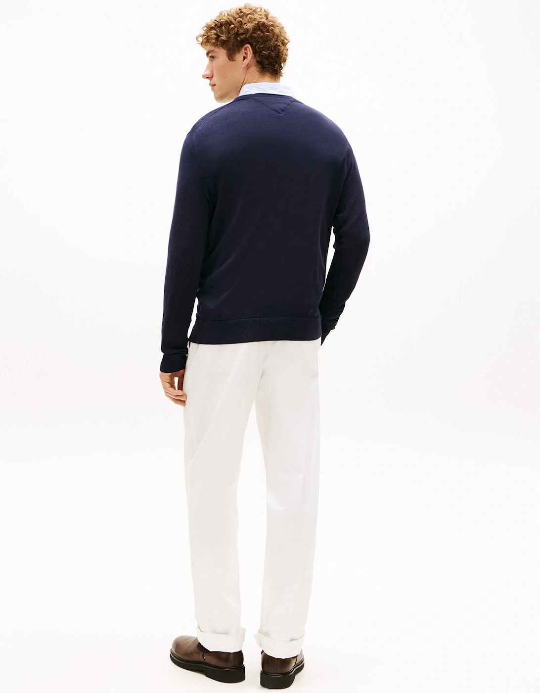 Essential Cotton Mens Quarter-Zip Jumper - Desert Sky