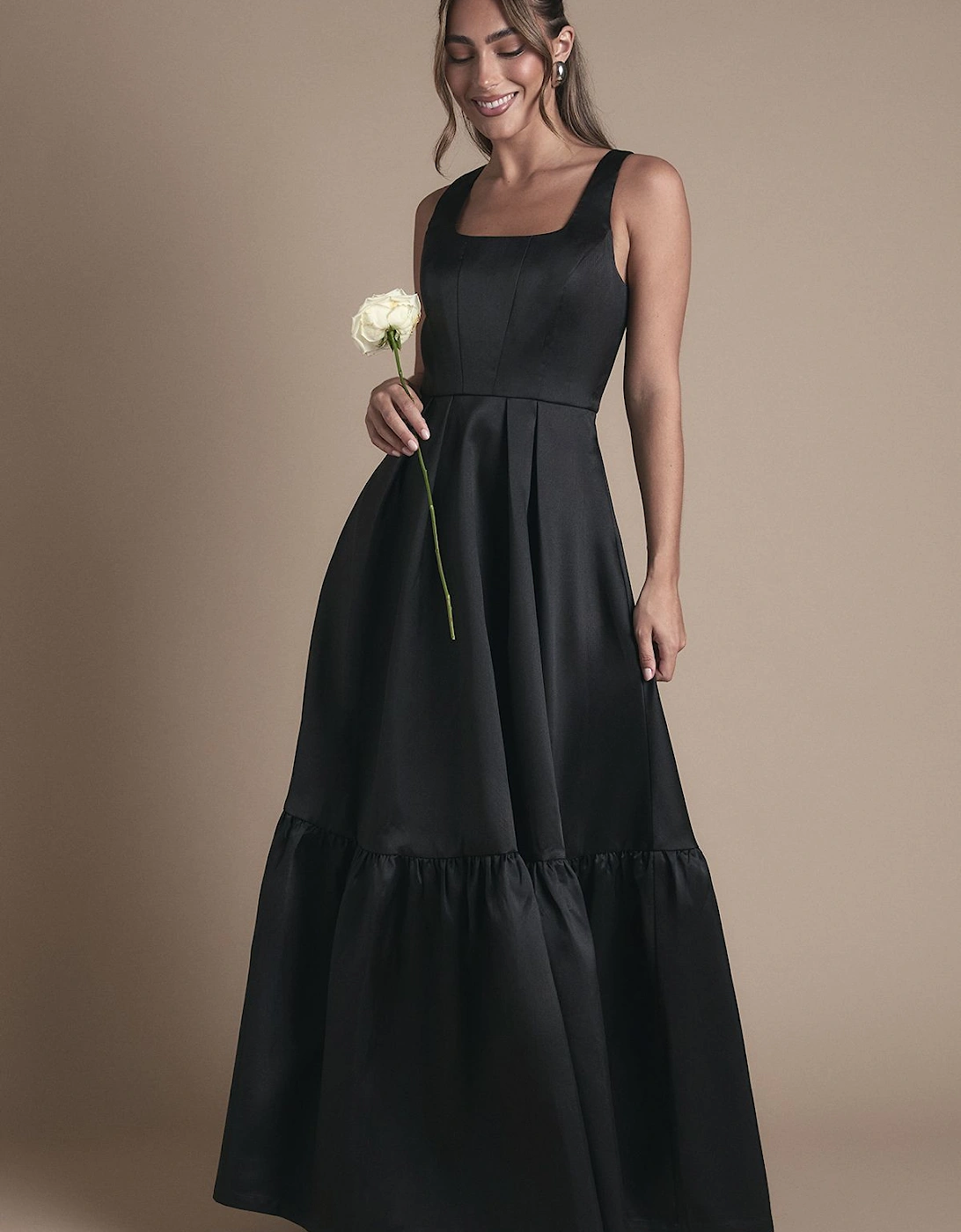 Twill Strapless Full Skirted Bridesmaid Dress, 2 of 1