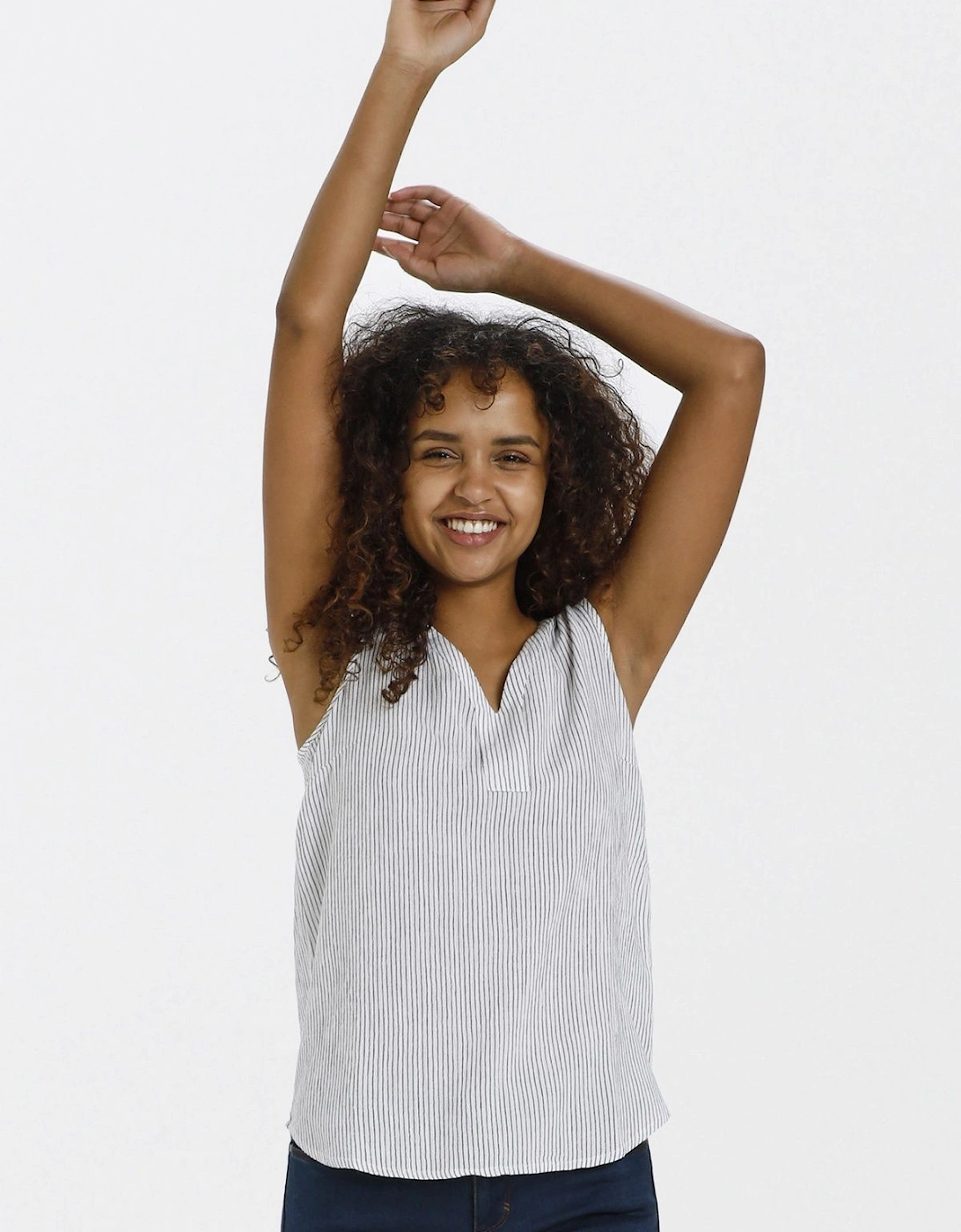 Amber V-Neck Striped Top, 2 of 1