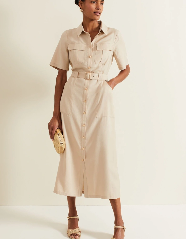 Willow Utility Short Sleeve Midi Dress