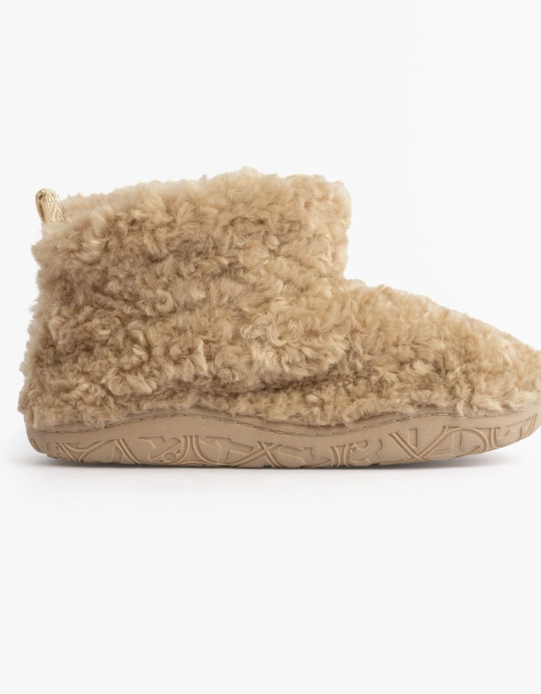LAUREN Womens Slipper Boots Biscuit