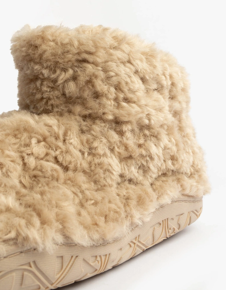 LAUREN Womens Slipper Boots Biscuit