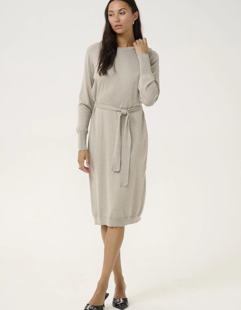 KAlizza Belted Knee Length Knit Dress