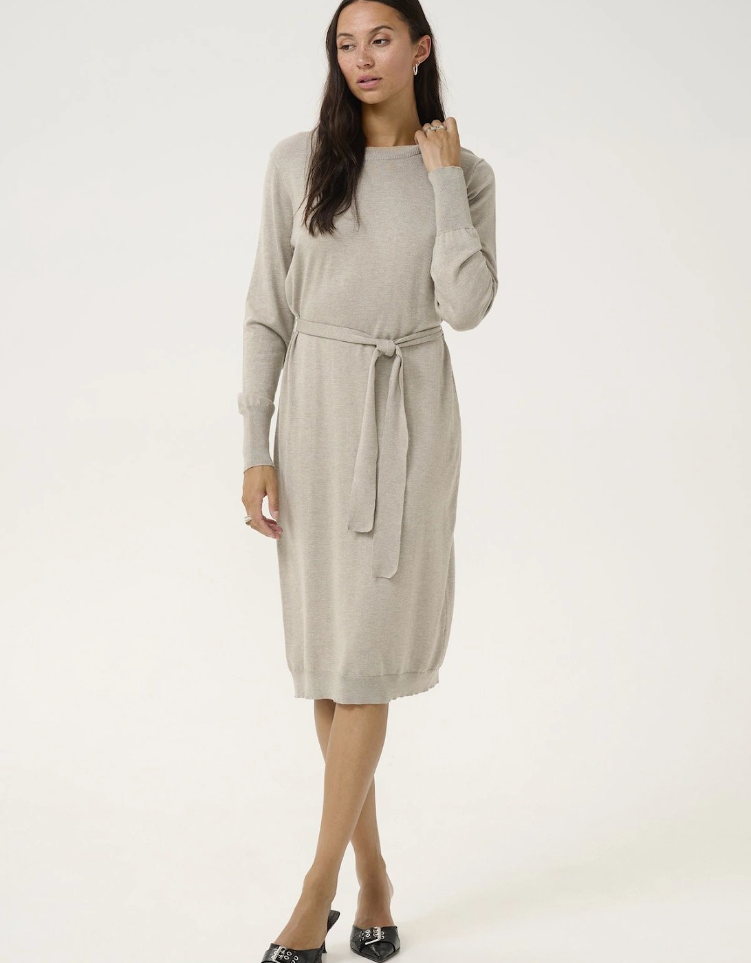KAlizza Belted Knee Length Knit Dress, 2 of 1