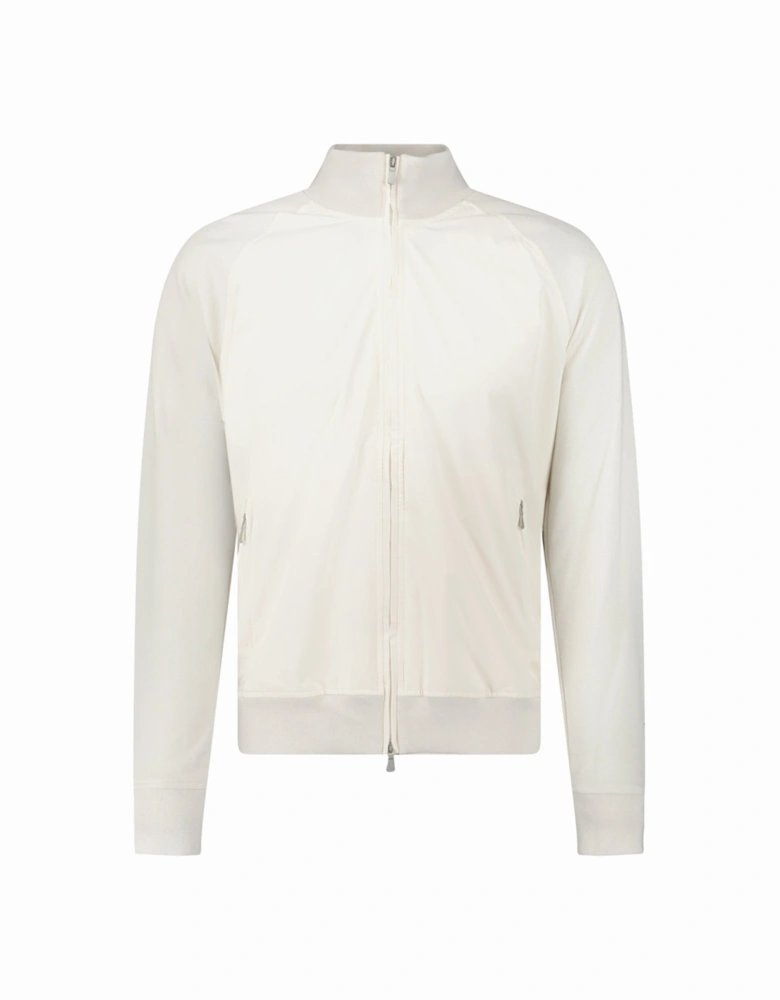 Full Zip Cotton/ Nylon Jacket in Cream