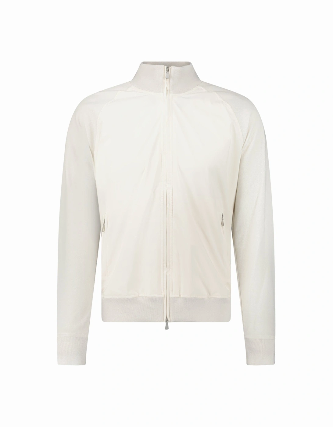 Full Zip Cotton/ Nylon Jacket in Cream