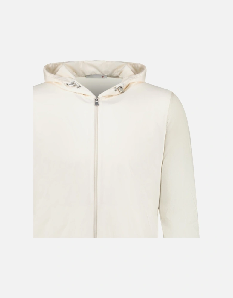 Athleisure Hooded Jacket in Cream