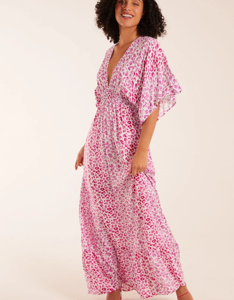 Elasticated Waist Tier Hem Maxi Dress