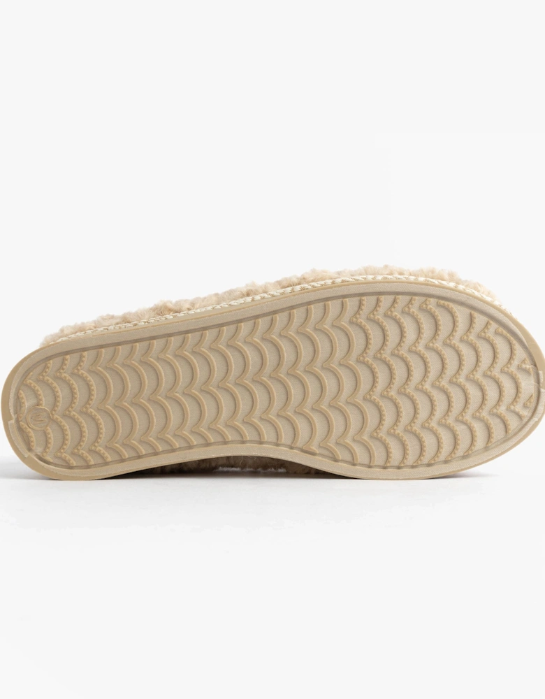 ALICIA Womens Mule Slippers Biscuit