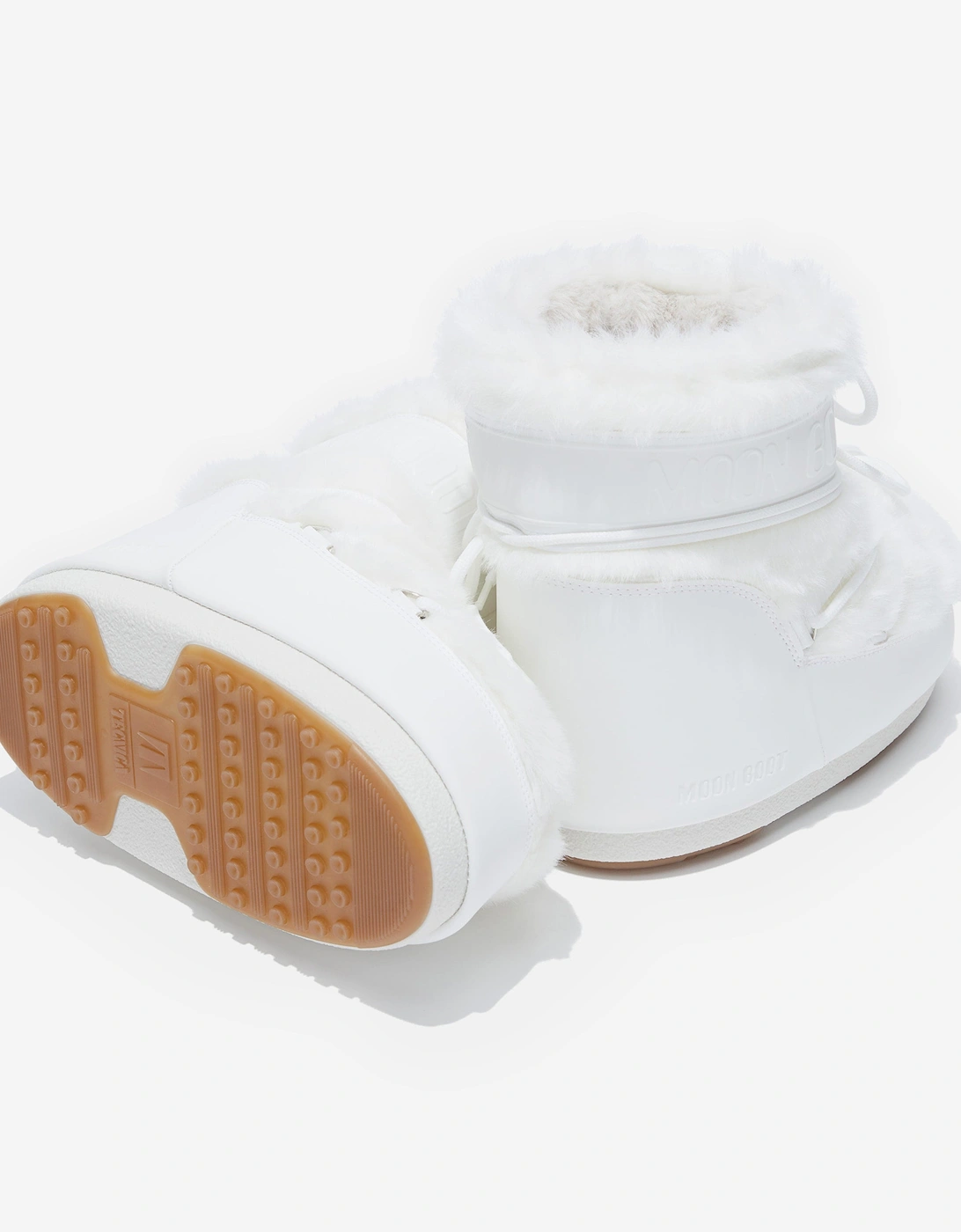 Moon Boot Kids Icon Low Faux Fur Boots in White