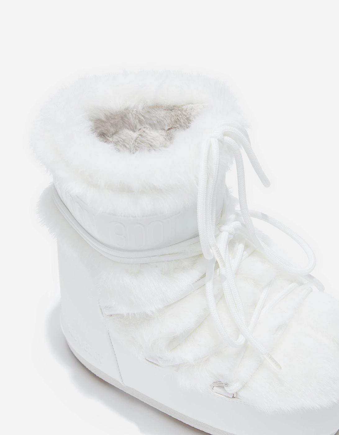 Moon Boot Kids Icon Low Faux Fur Boots in White