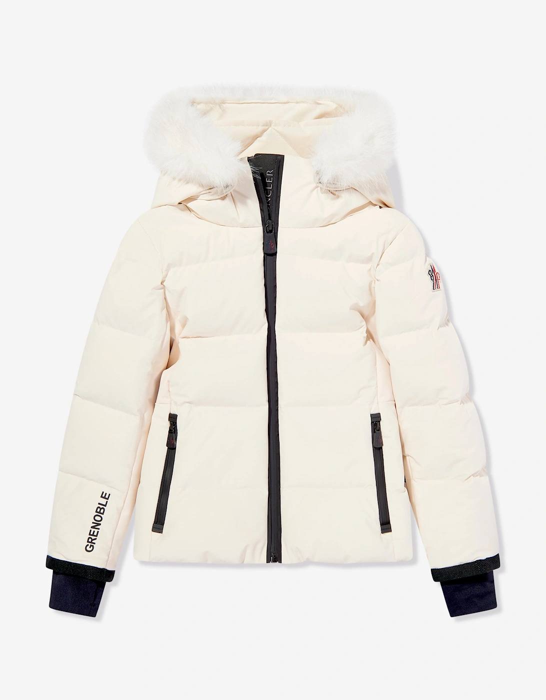 Enfant Girls Grenoble New Guyane Down Jacket in Ivory, 5 of 4