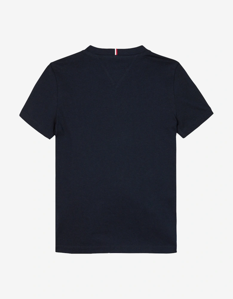 Boys Tommy Flag T-Shirt in Navy